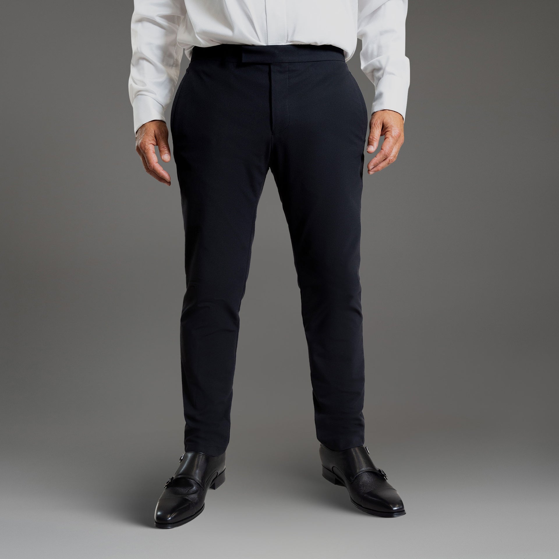Custom Stretch Tuxedo | FlexTech Peak Lapel Tuxedo Navy Custom Stretch Tuxedo | FlexTech Peak Lapel Tuxedo Navy