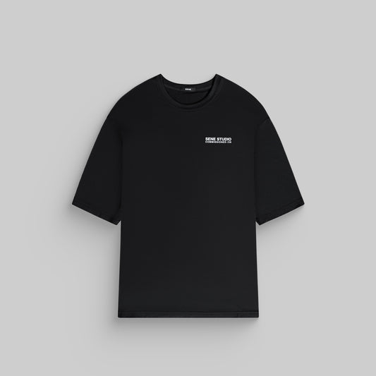 Tags:(6'0" - 180 lbs|Medium) custom t-shirt tee model Tyler in Black