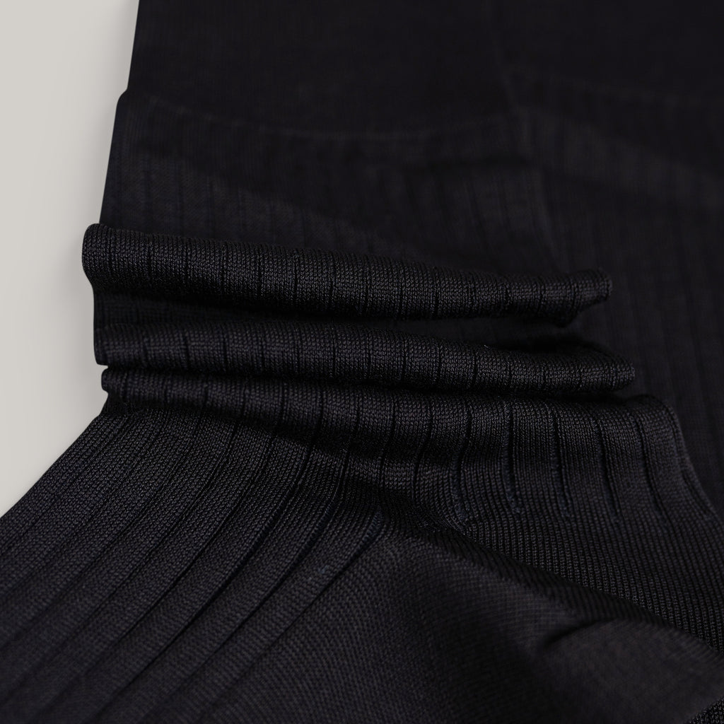 Sene Socks model flatlay in Black