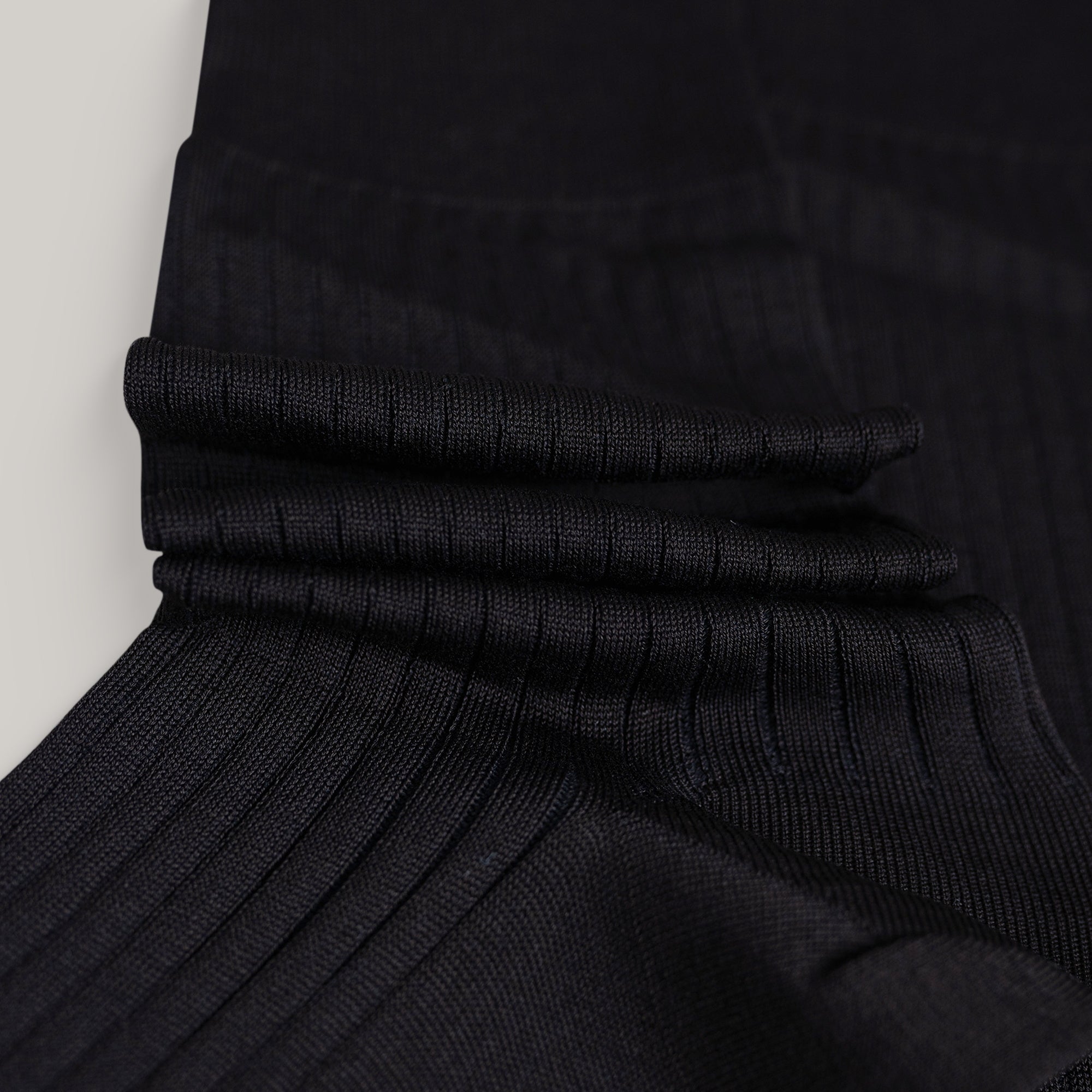 Sene Socks model flatlay in Black
