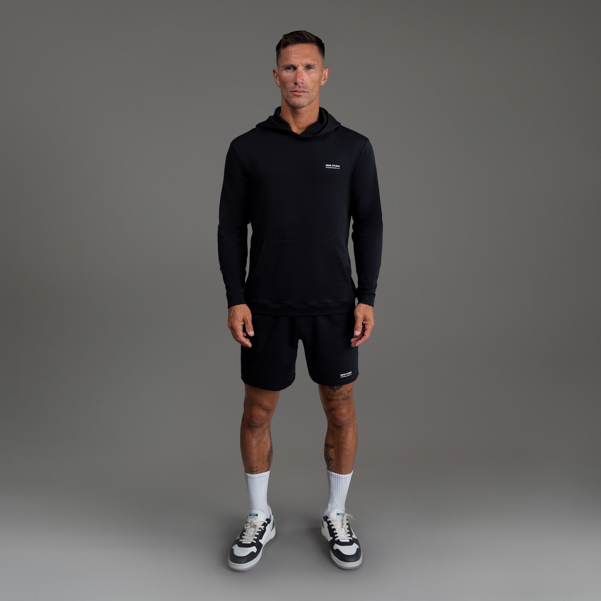 Tags:(6'0" - 180 lbs|Medium) custom hoodie model Tyler in Black