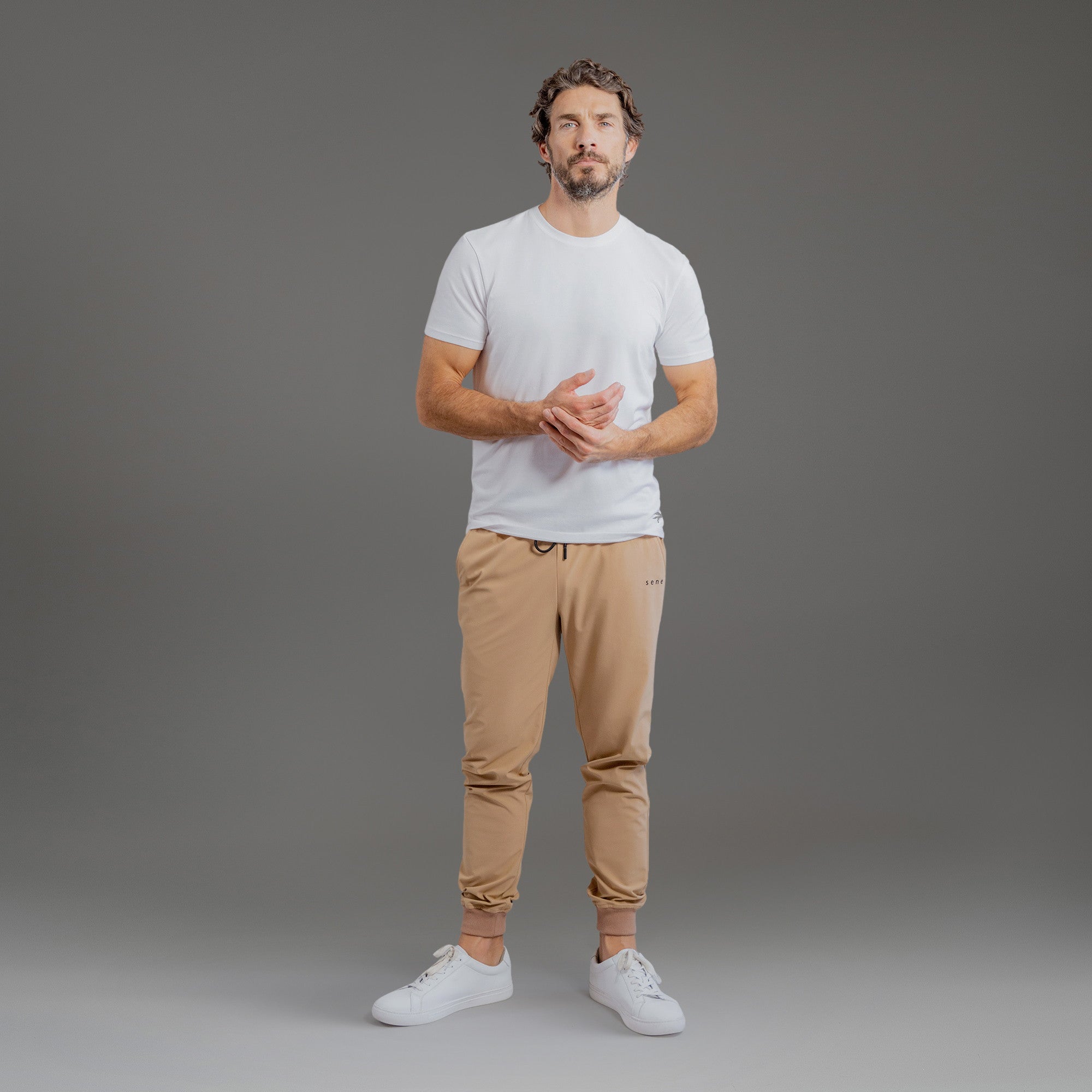 Tags:(Tailored|Standard) custom crew neck t-shirt los angeles model John in White