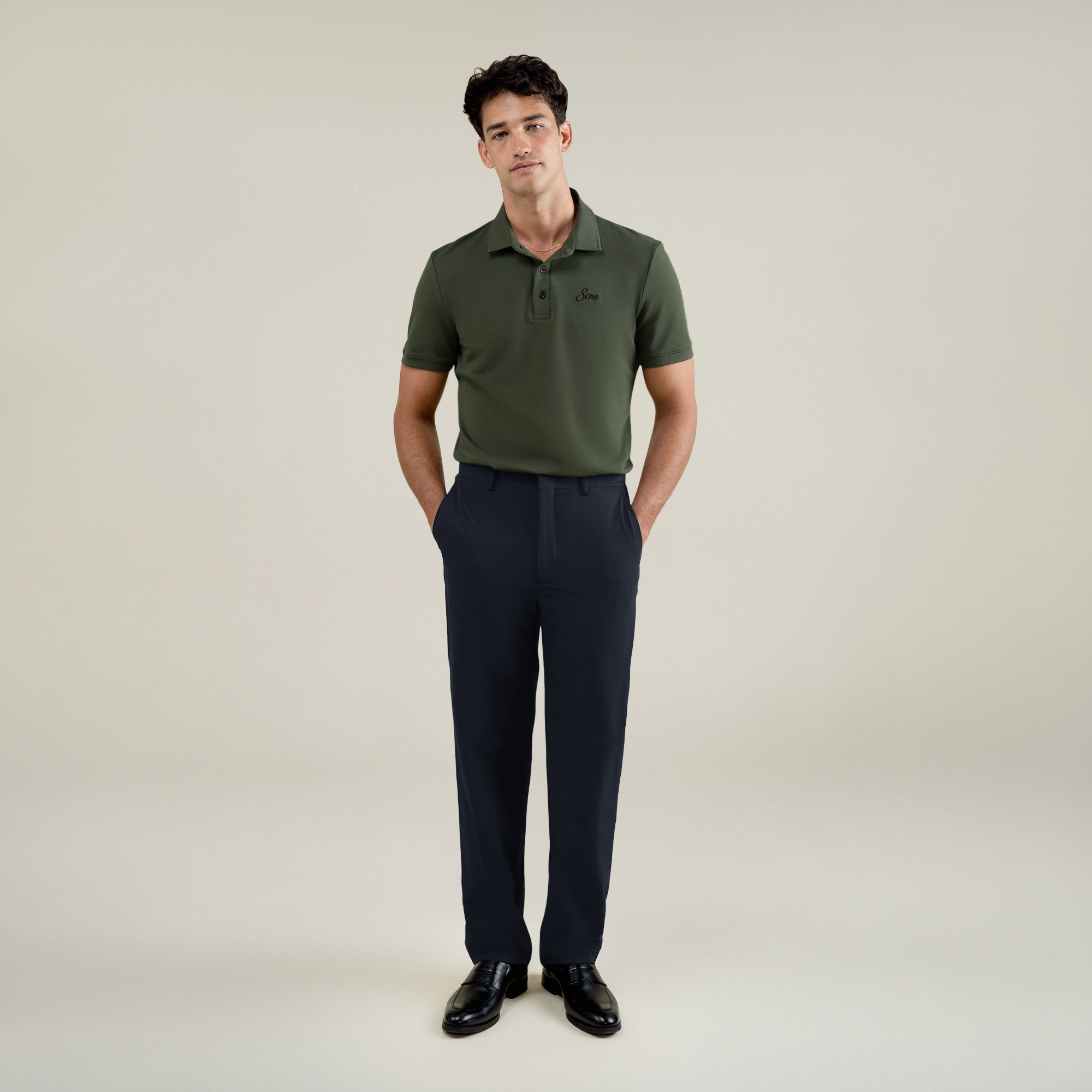 Tags:(Large | 6'1" - 165) Custom Peak Lapel Tuxedo model Jessey in Midnight