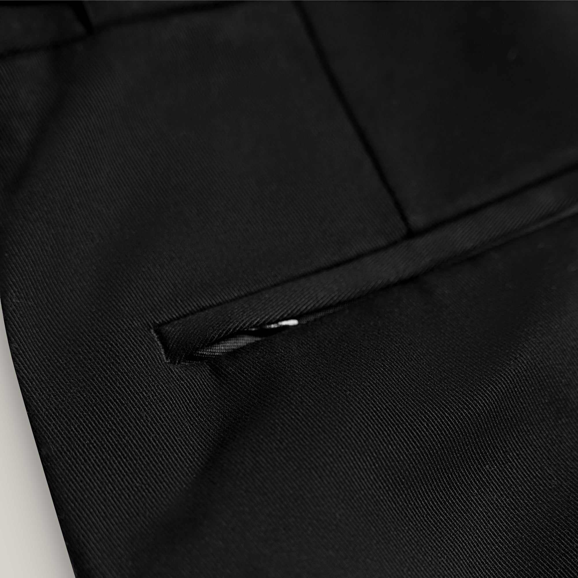 bespoke custom trousers pant chino performance technical model Tyler in Black