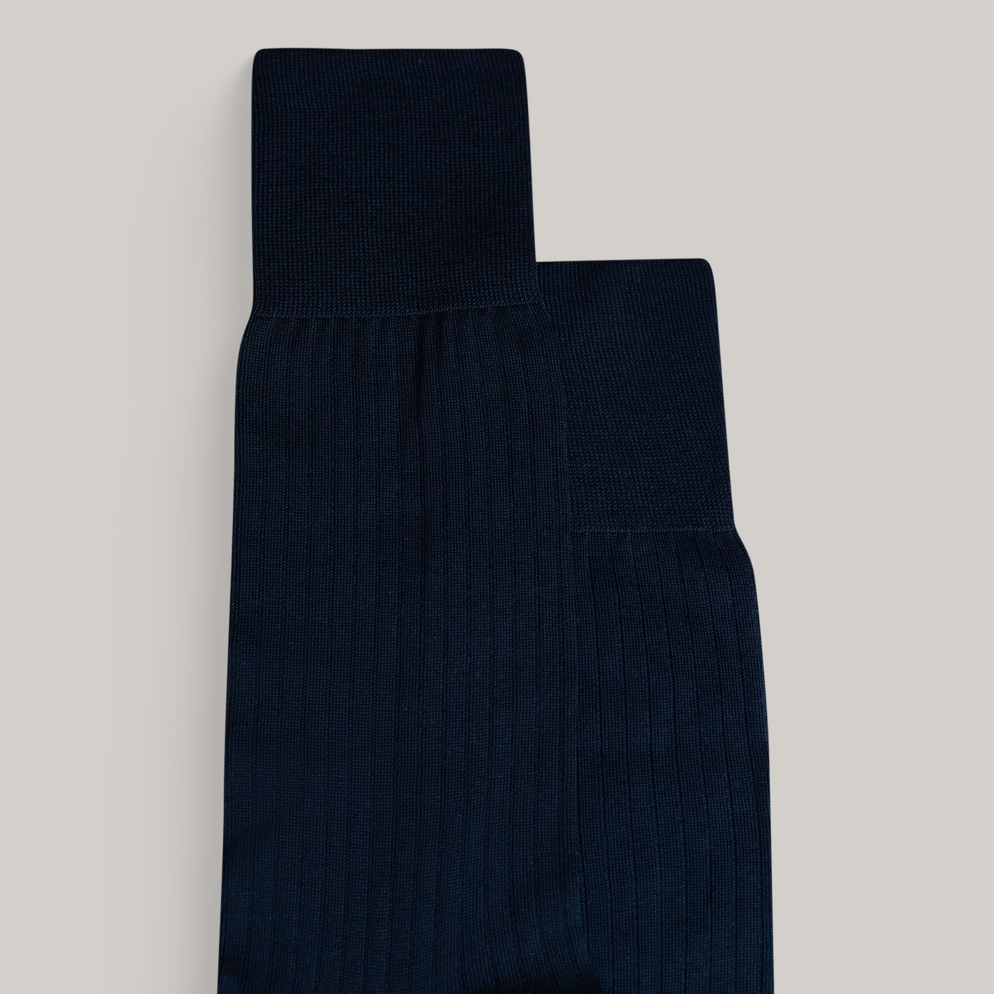Sene Socks model flatlay in Navy