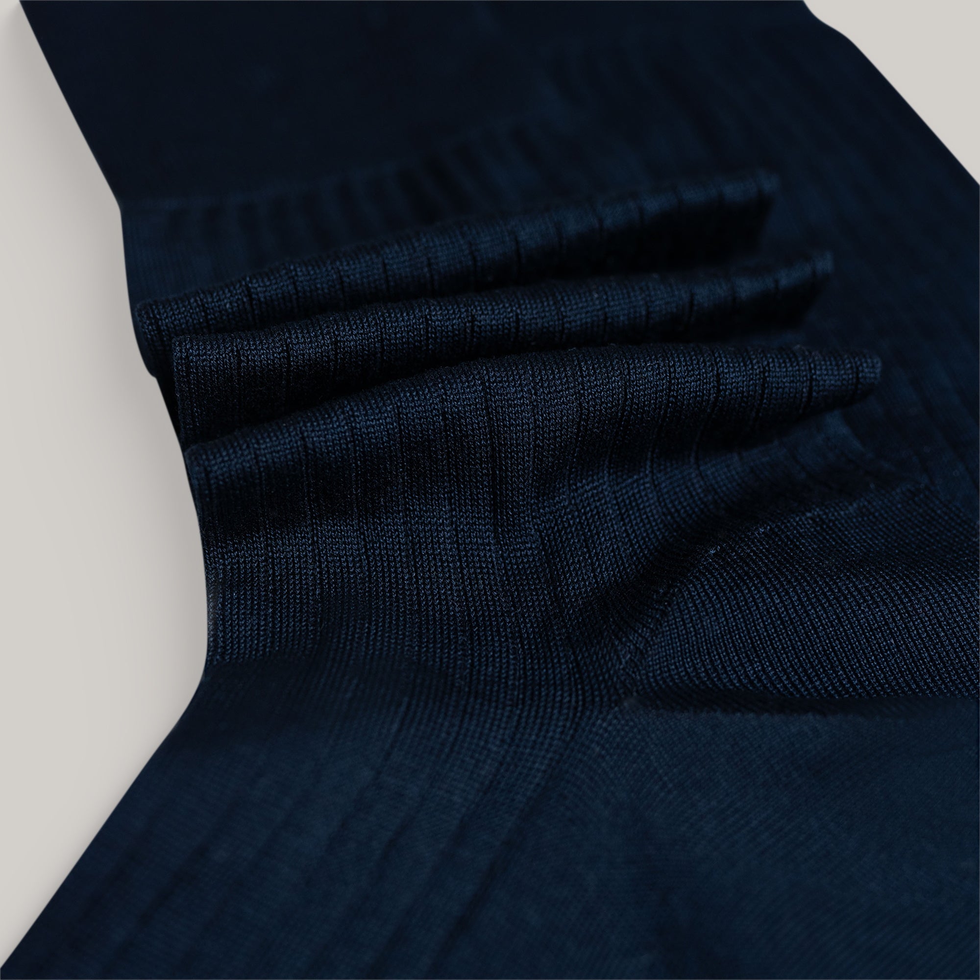 Sene Socks model flatlay in Navy