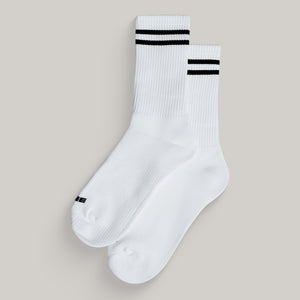 Sene Socks model Tyler in Enso White