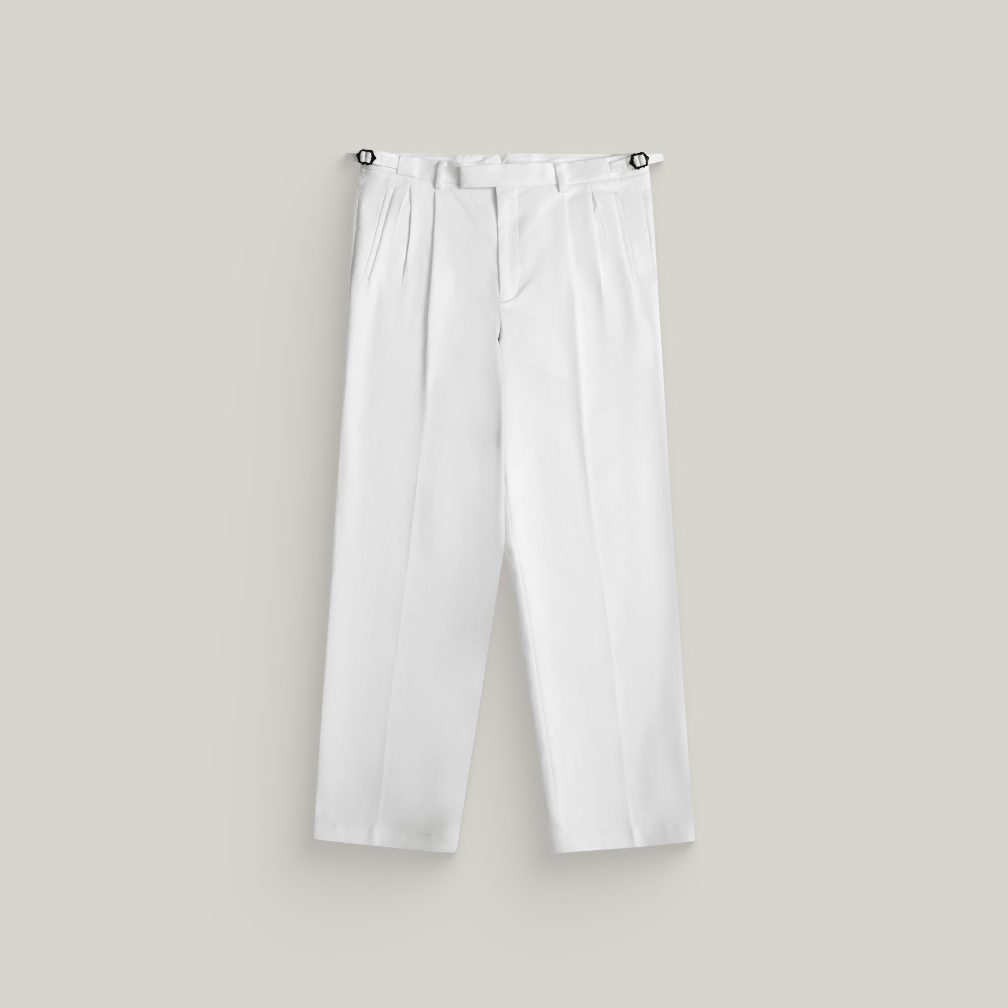bespoke custom trousers pant chino performance technical model Tyler in White
