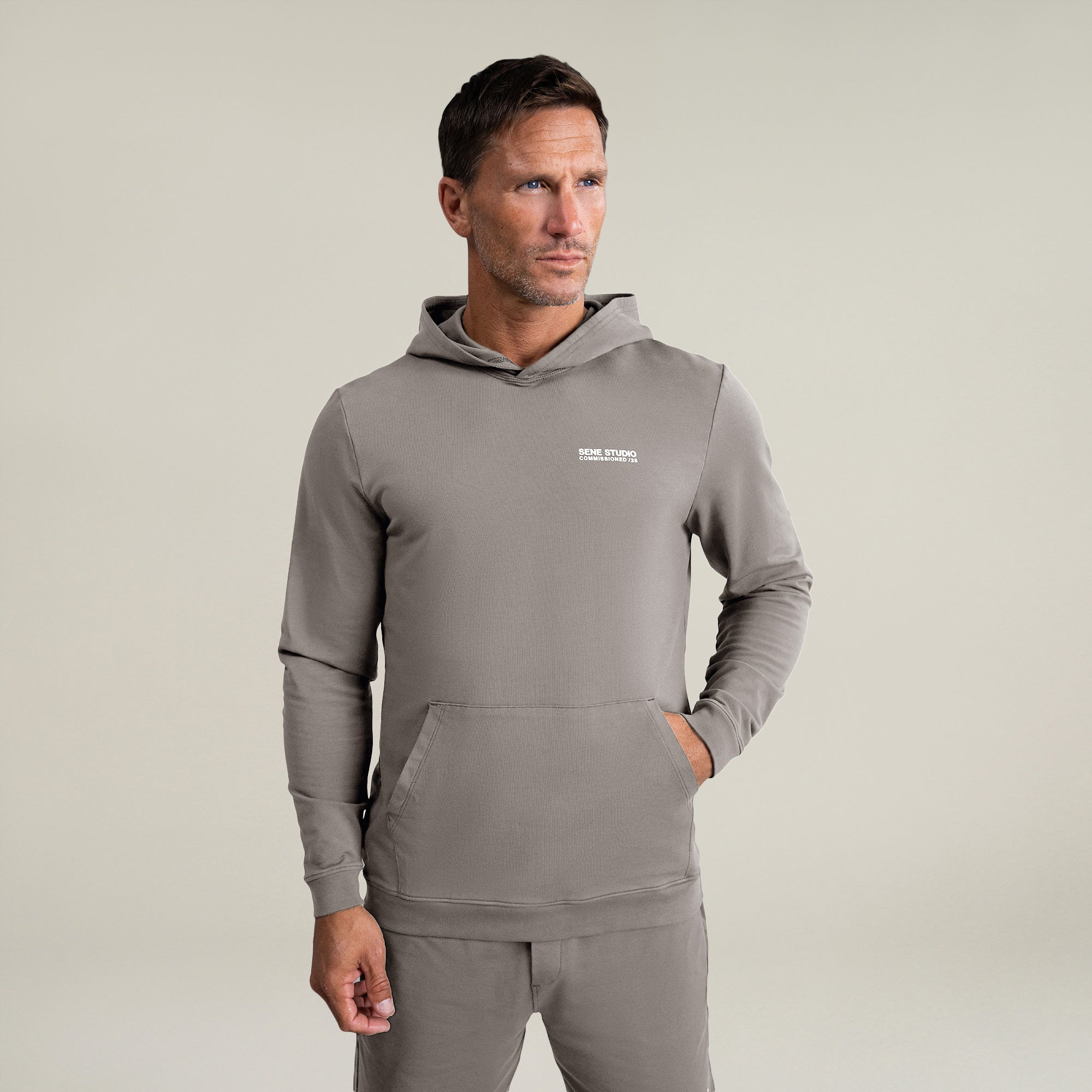 Tags:(6'0" - 180 lbs|Large) custom hoodie model Tyler in Frost Gray