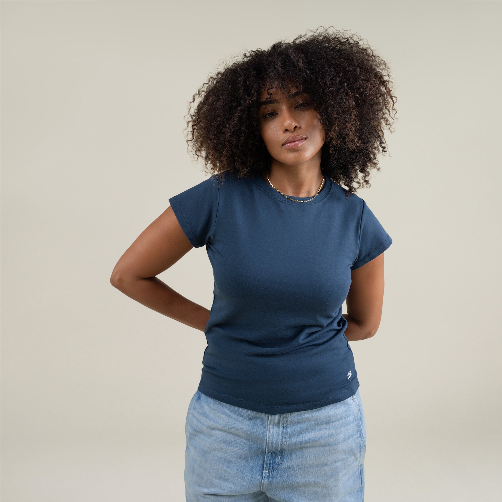 Tags:(Medium) Custom t-shirt tee model Melissa in Deep Sea