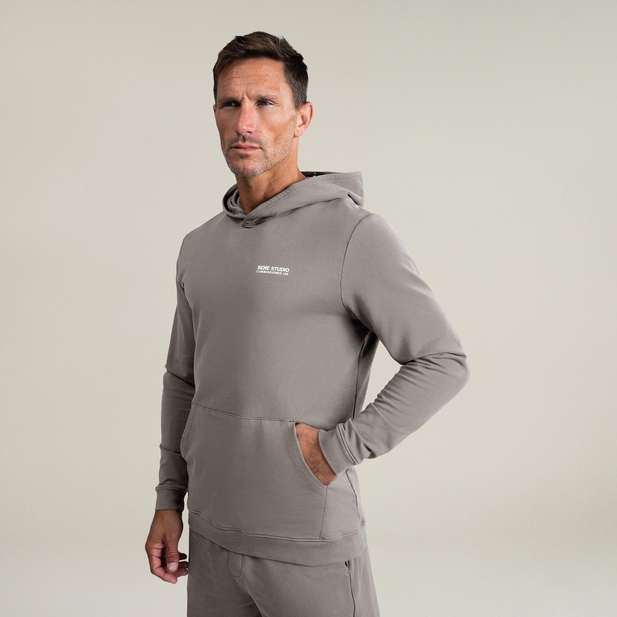 Tags:(6'0" - 180 lbs|Large) custom hoodie model Tyler in Frost Gray