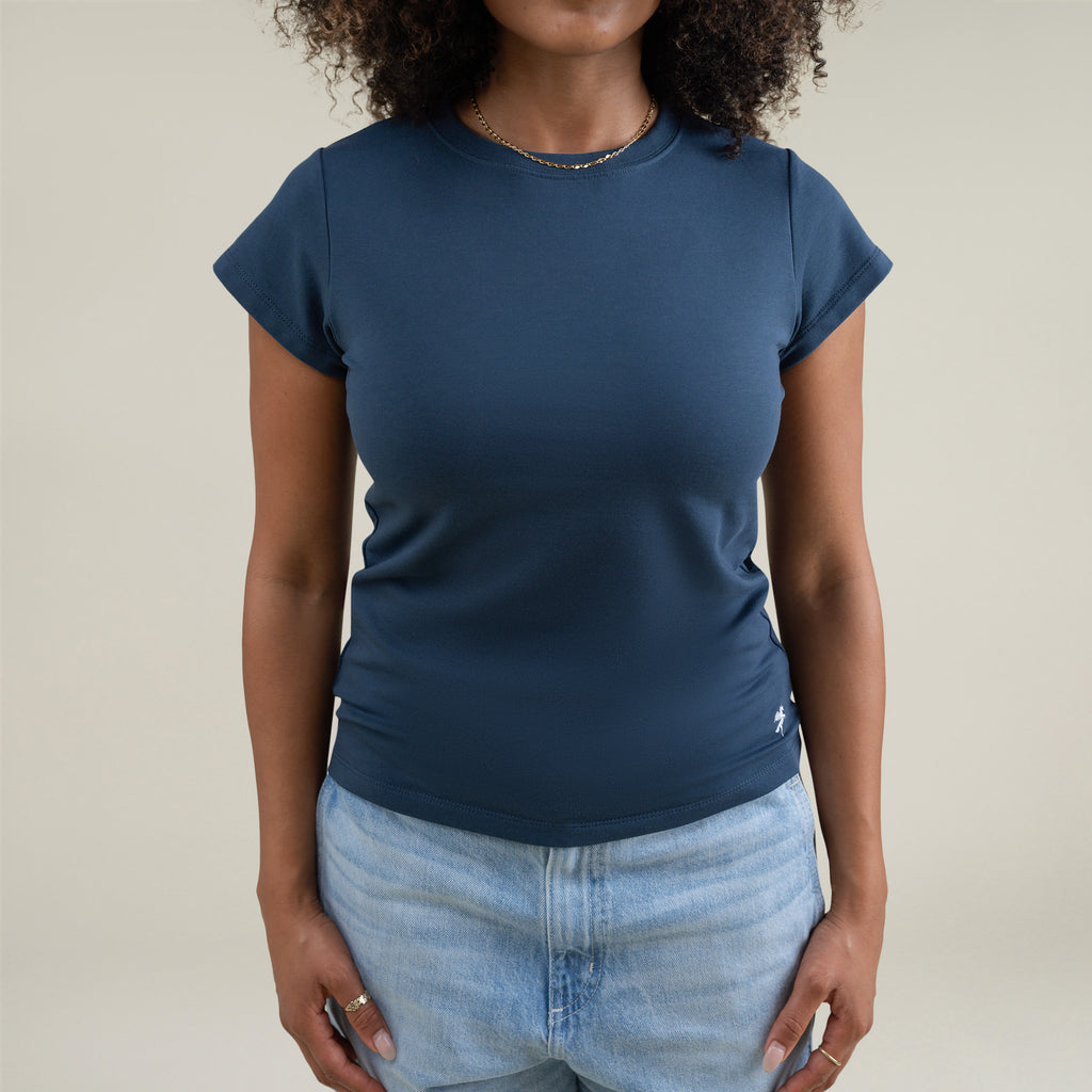 Tags:(Medium) Custom t-shirt tee model Melissa in Deep Sea
