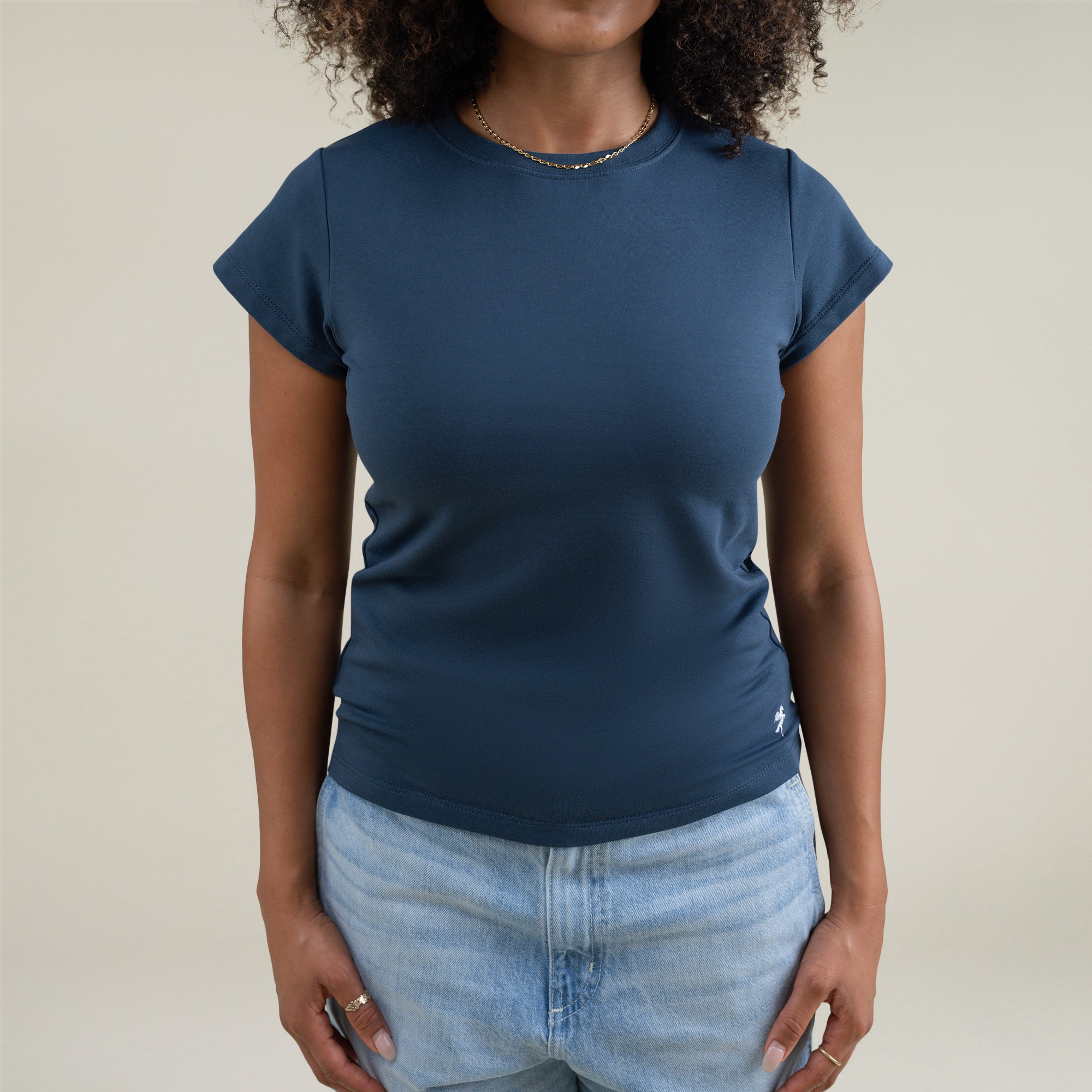 Tags:(Medium) Custom t-shirt tee model Melissa in Deep Sea