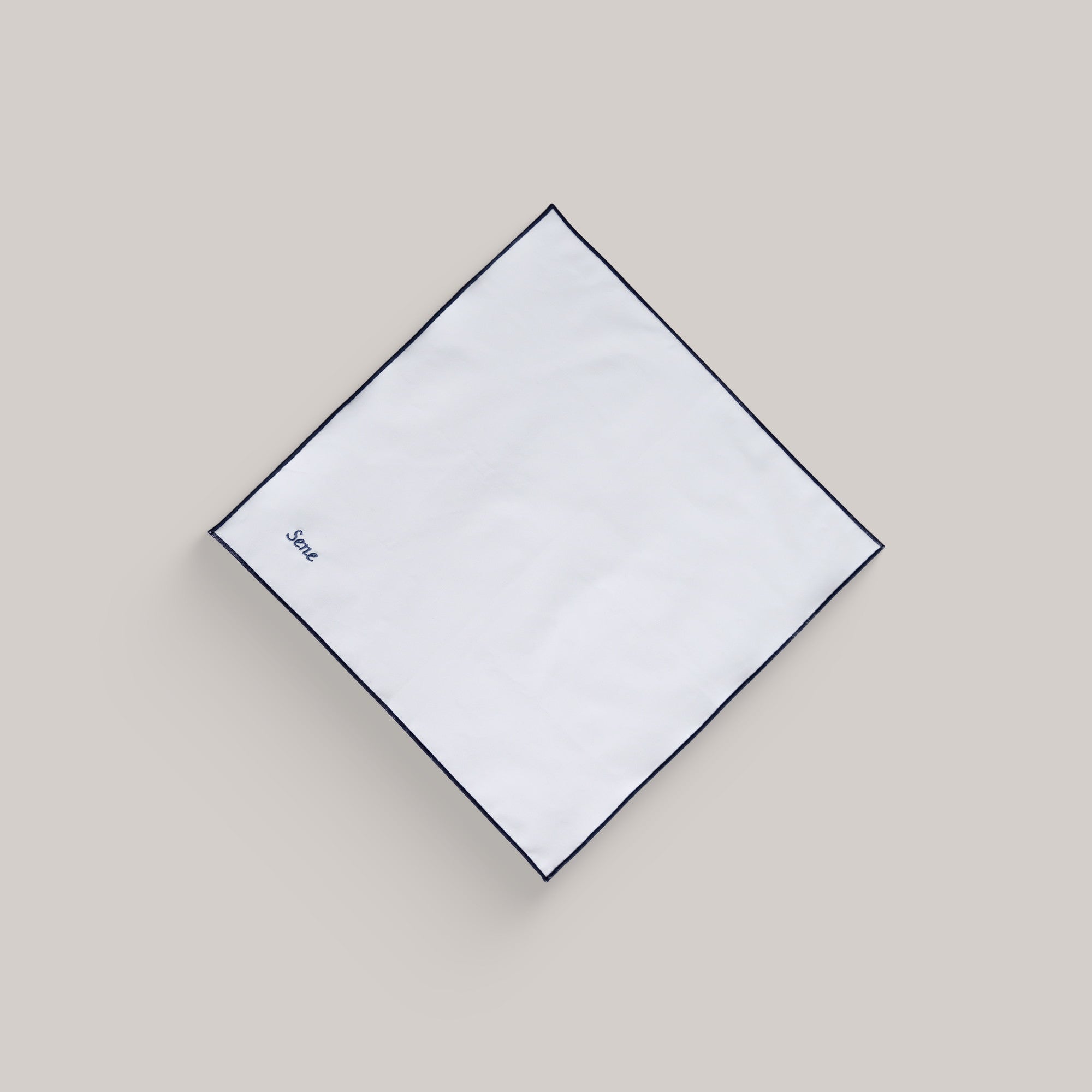 pocket square model flatlay in White