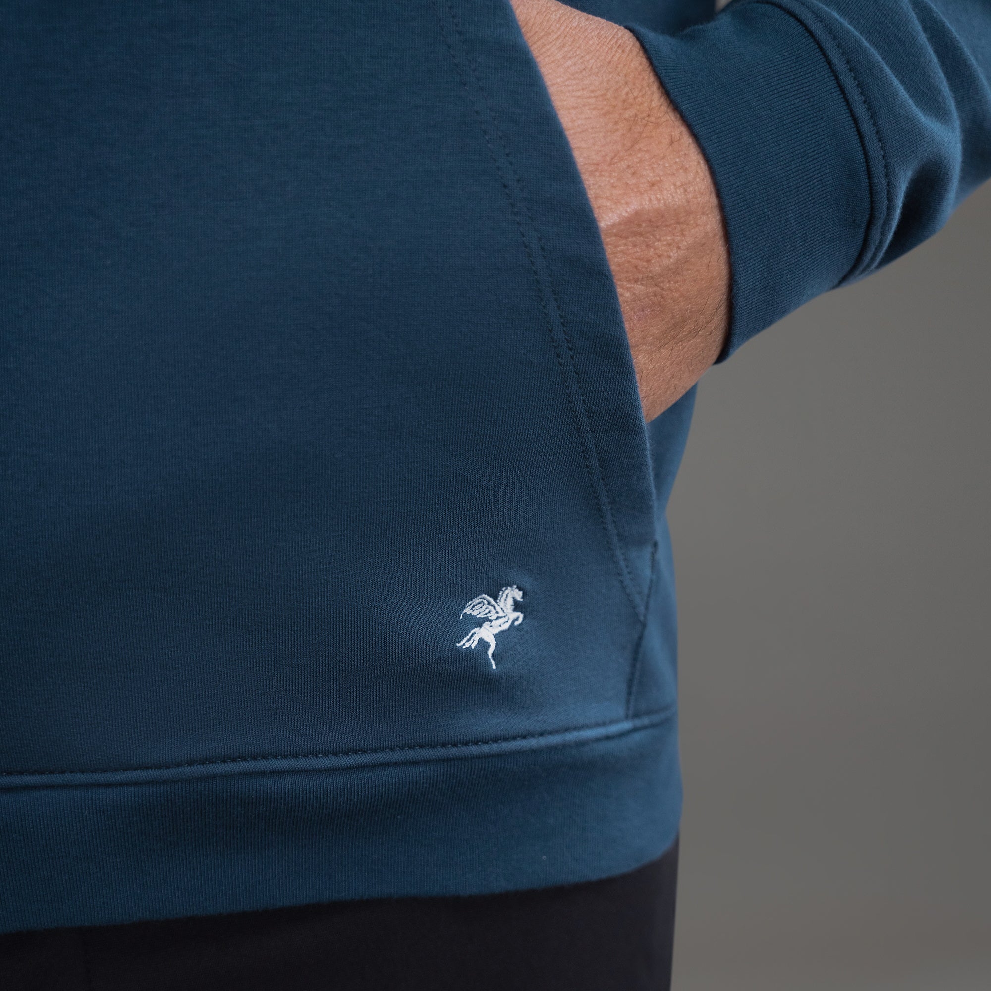 Tags:(6'0" - 180 lbs|Medium) custom hoodie model Tyler in Deep Sea