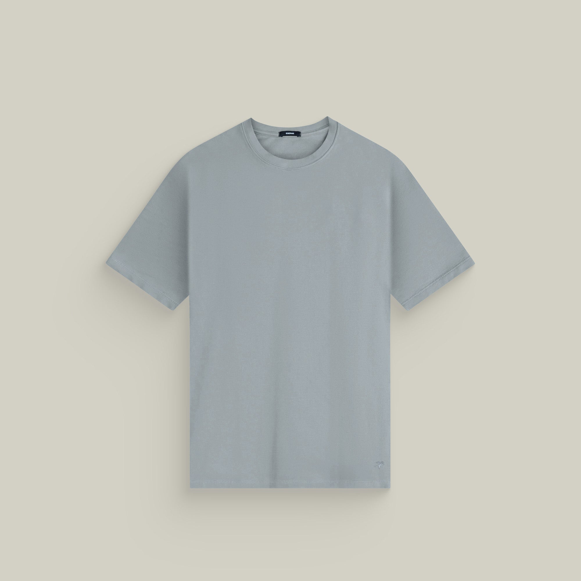 french terry blue gray t-shirt model matteo in vapor