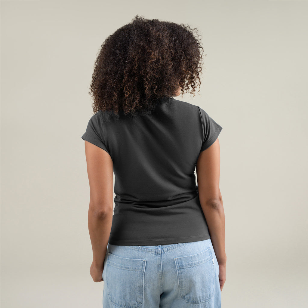 Tags:(Medium) Custom t-shirt tee model Melissa in Smoke