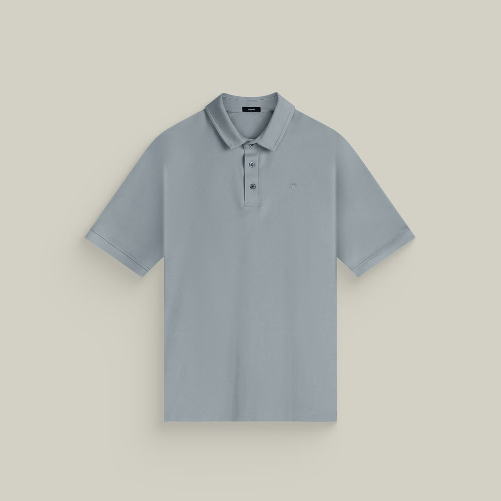 french terry blue gray t-shirt model matteo in vapor