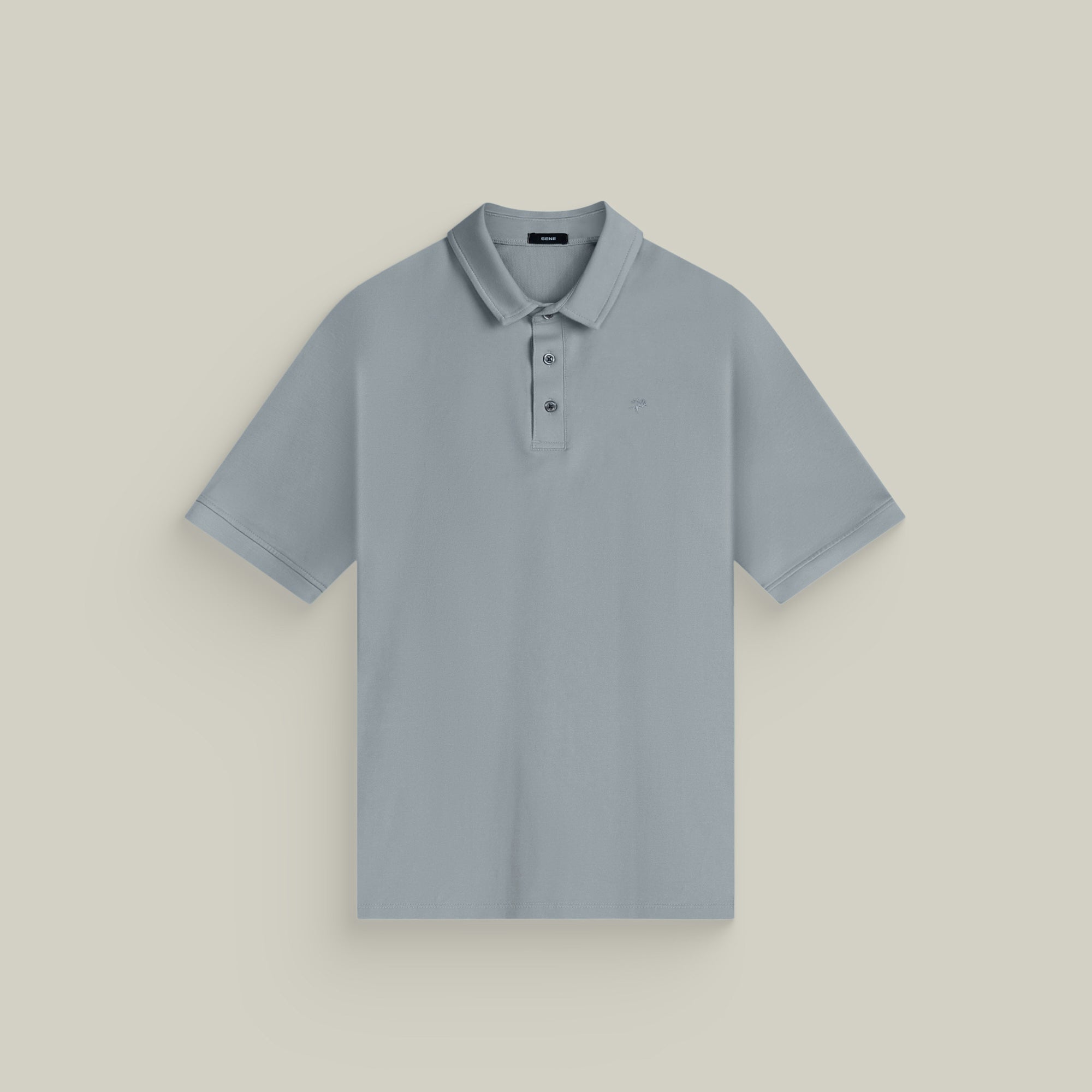 french terry blue gray t-shirt model matteo in vapor