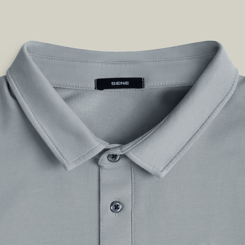 french terry blue gray t-shirt model matteo in vapor