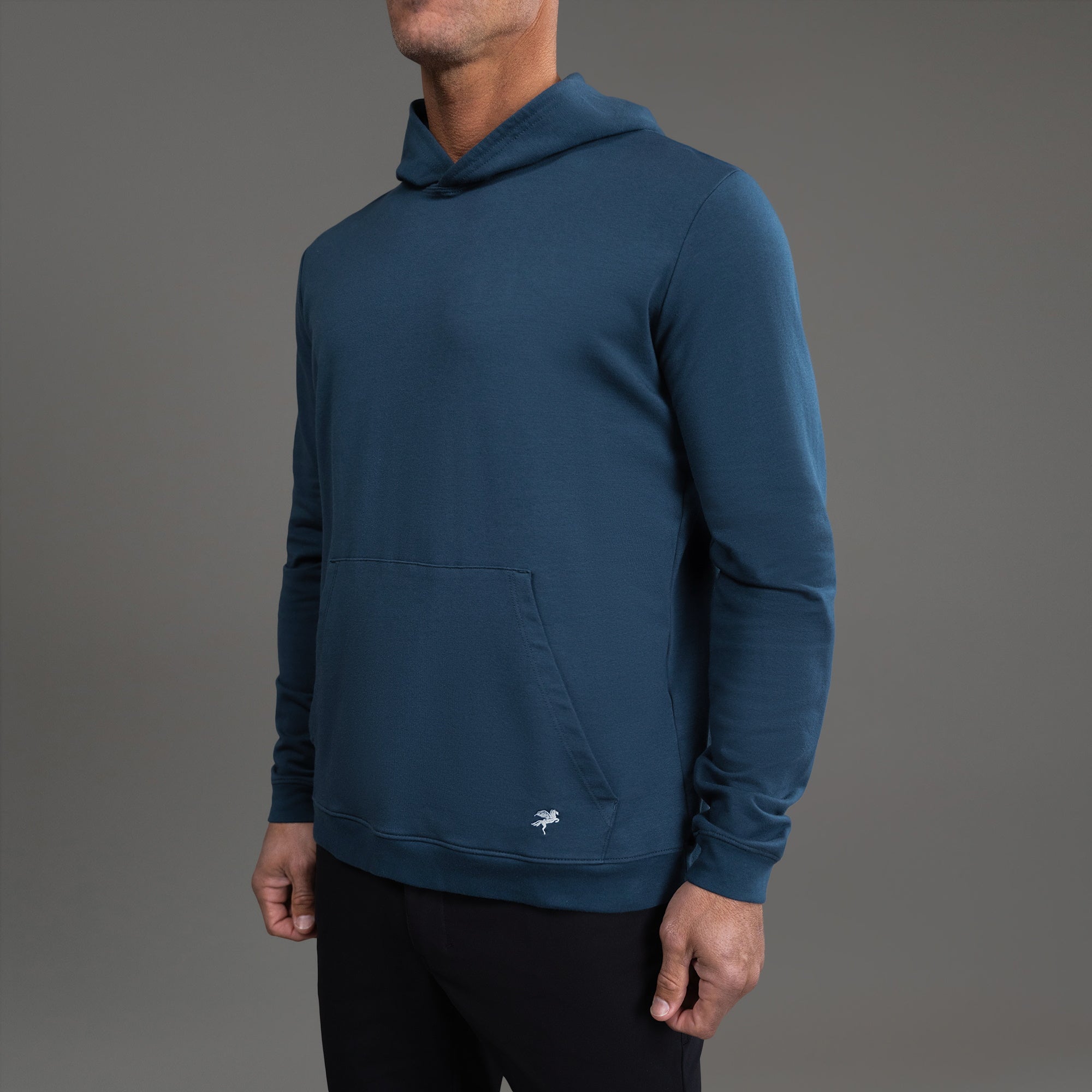 Tags:(6'0" - 180 lbs|Medium) custom hoodie model Tyler in Deep Sea