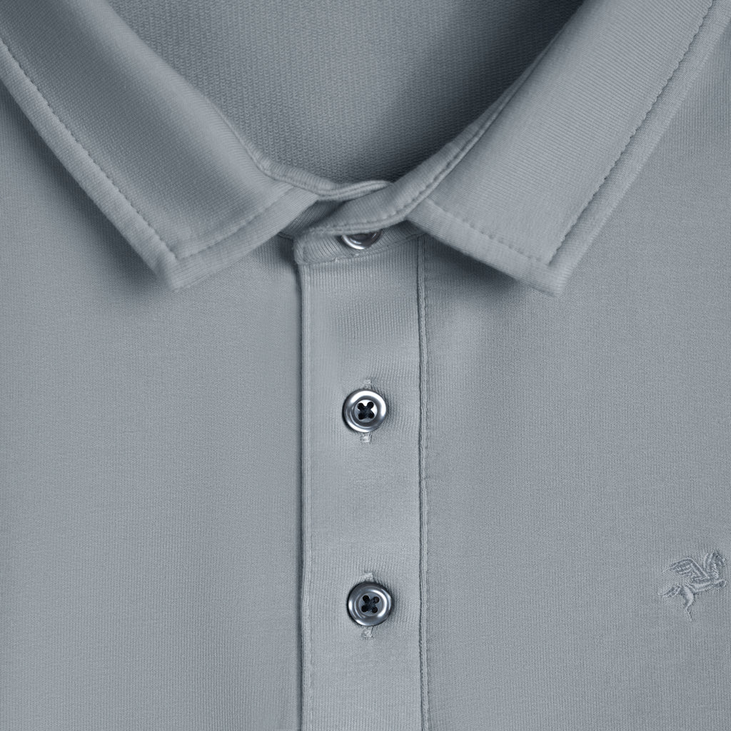 french terry blue gray t-shirt model matteo in vapor