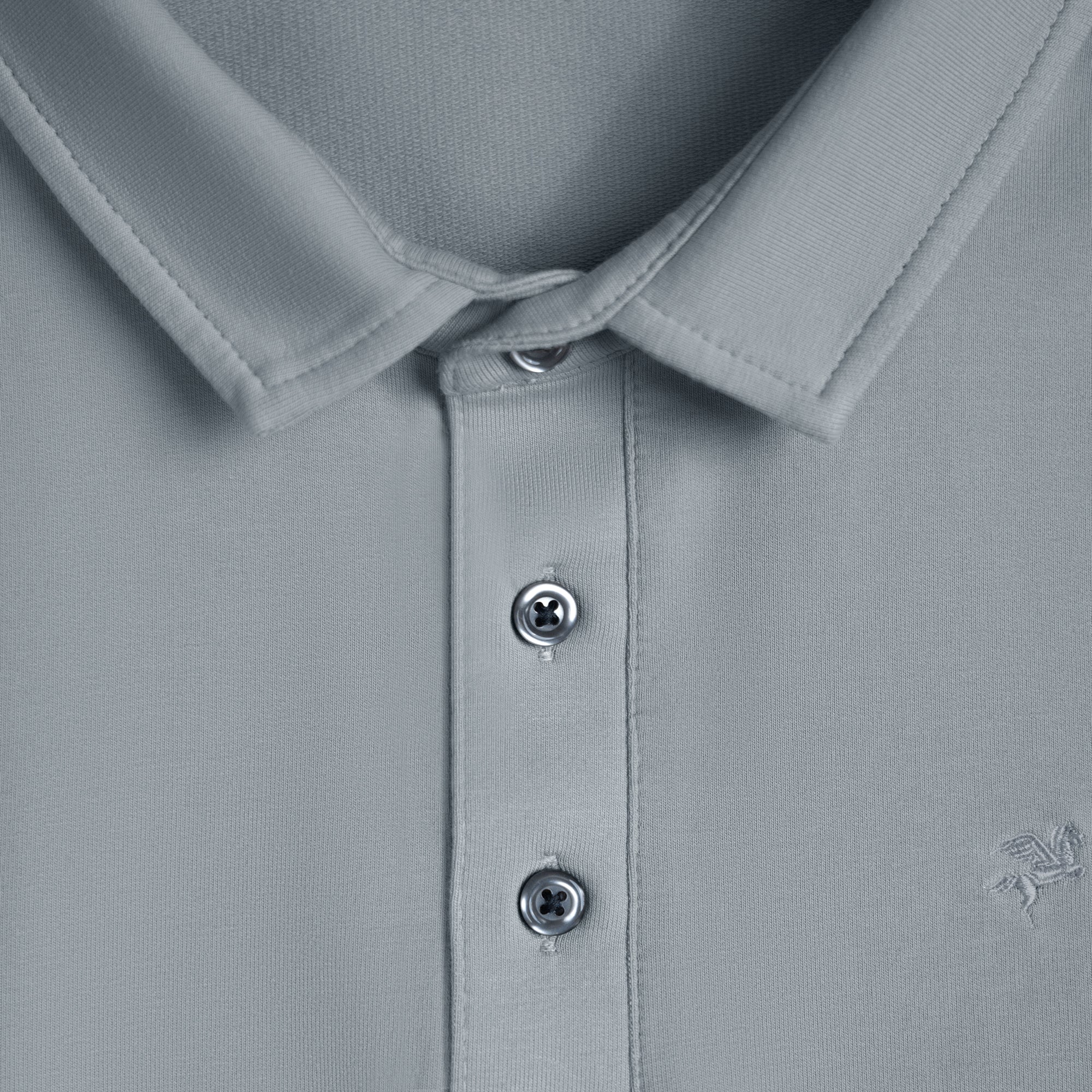 french terry blue gray t-shirt model matteo in vapor