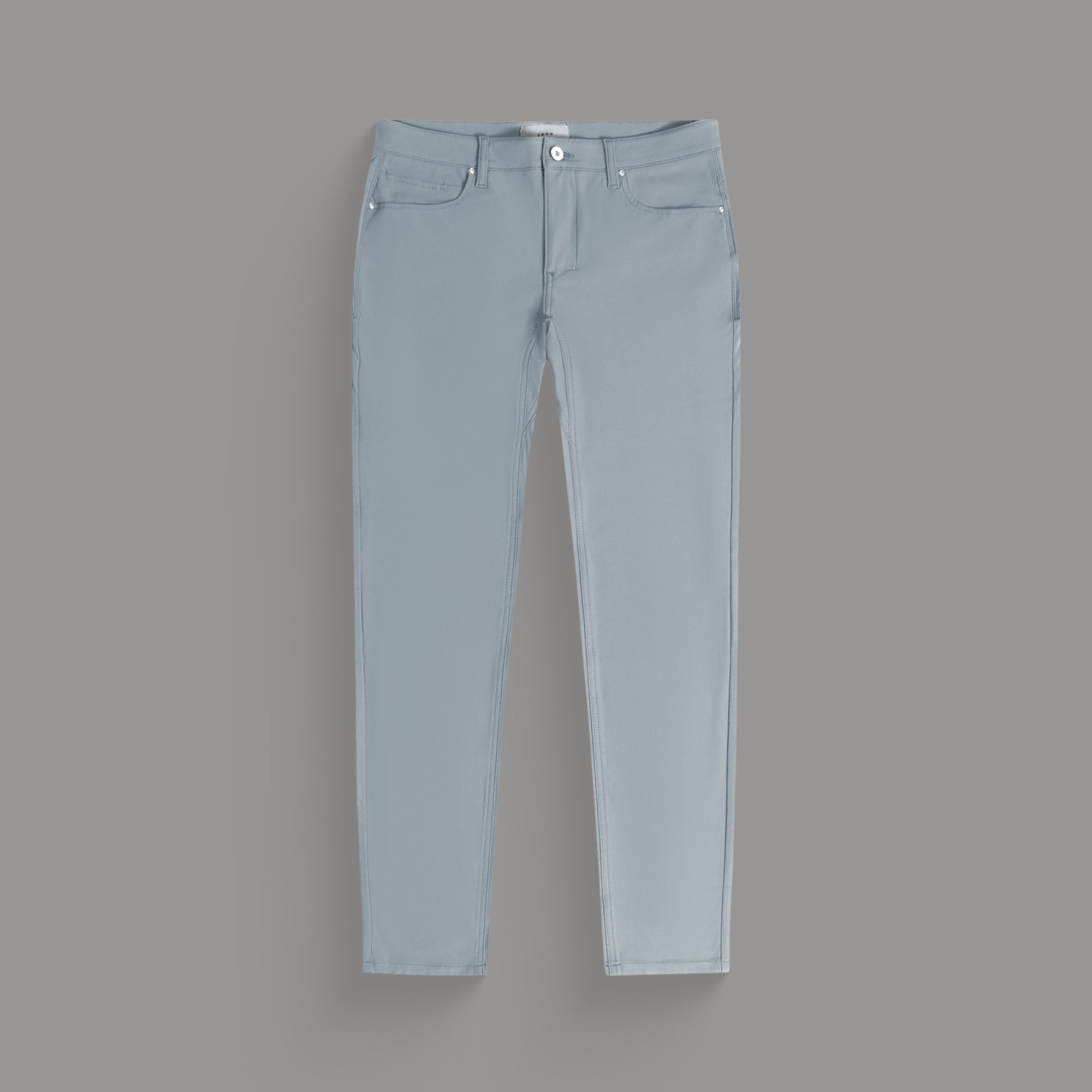 custom tech performance stretch pants model Tyler in Sky