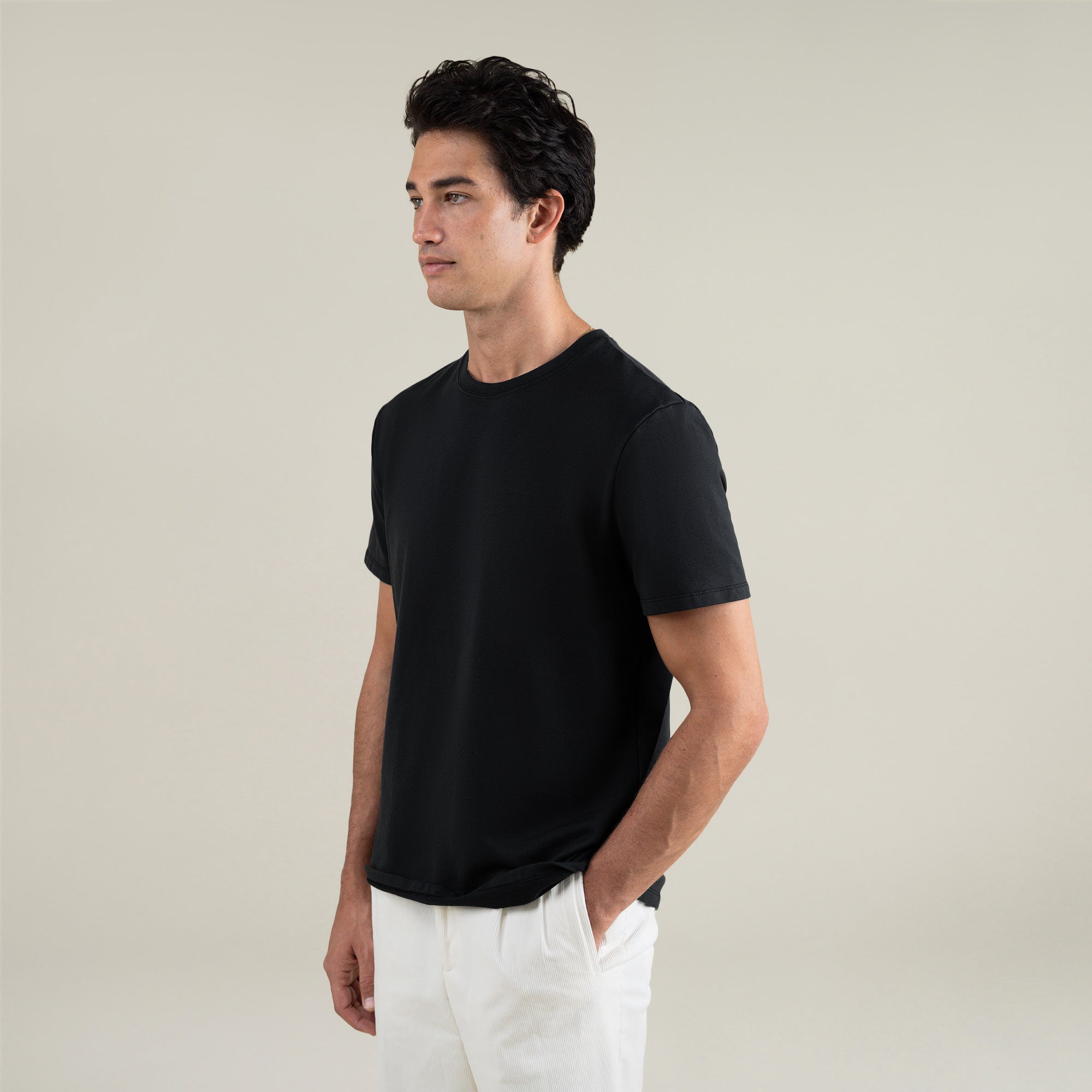 Tags:(6'1" - 165 lbs|Large) Custom t-shirt tee model Jessey in Black