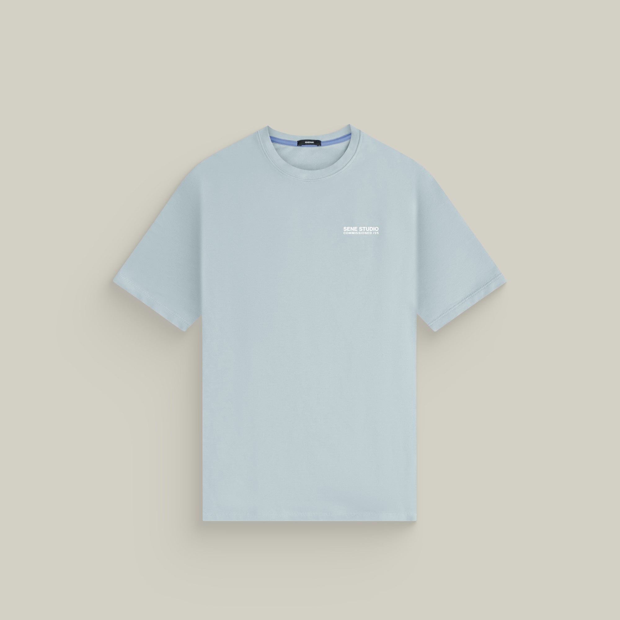 Tags:(6’2" - 180 lbs|Large) Custom t-shirt tee model Kive in Blue Fog