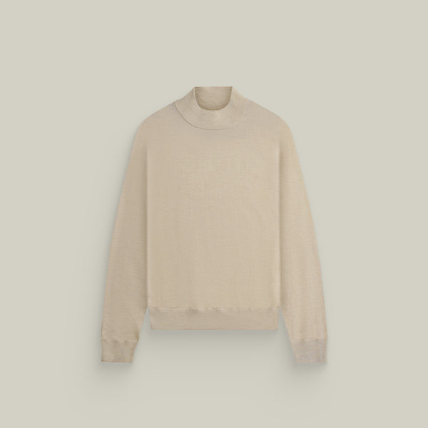 Wool Mock Neck Sweater