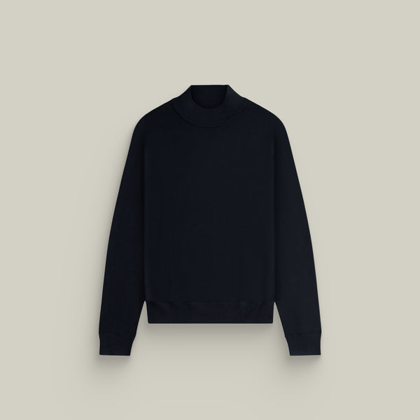 Wool Mock Neck Sweater