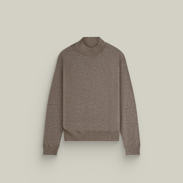 Wool Mock Neck Sweater