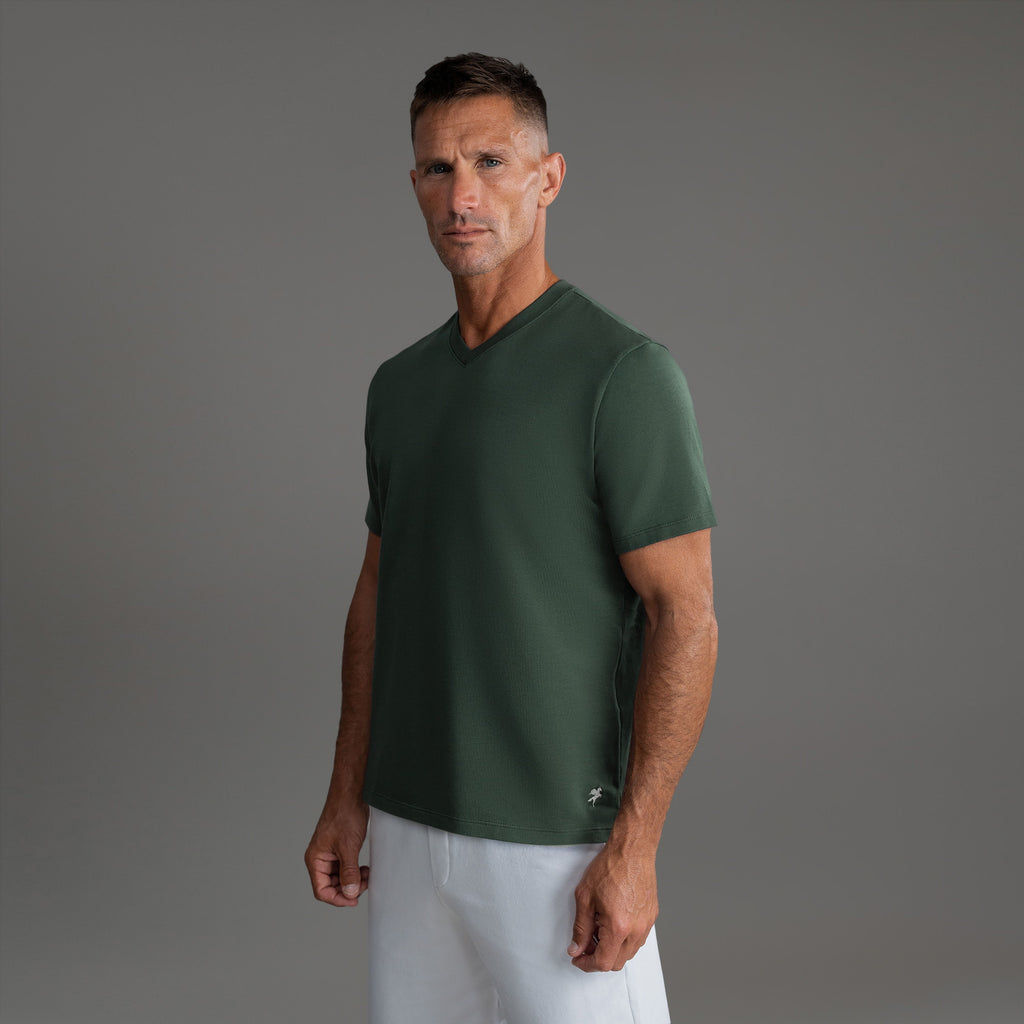 Tags:(6'0" - 180 lbs|Large) custom t-shirt tee model Tyler in Moss