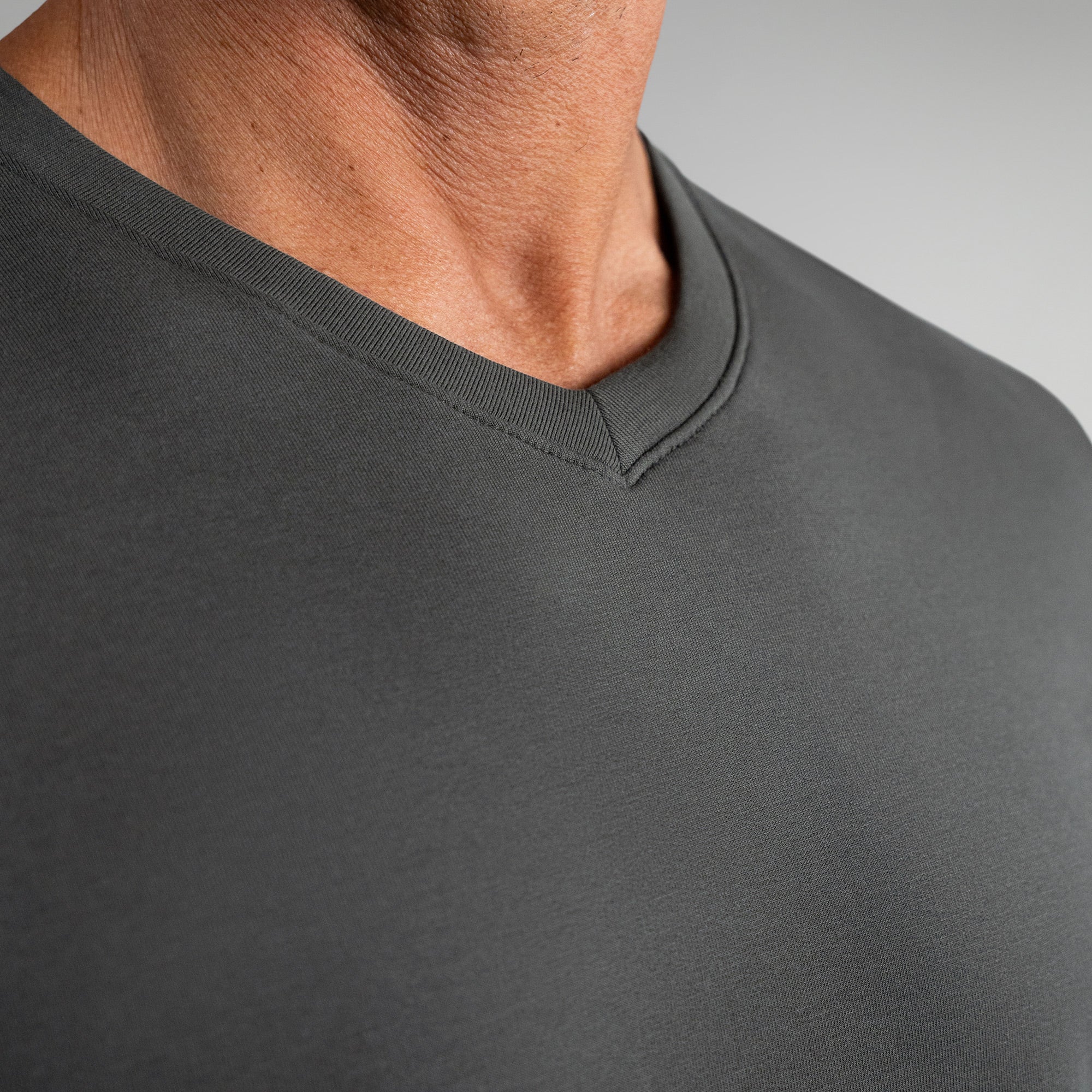 Tags:(6'0" - 180 lbs|Large) custom t-shirt tee model Tyler in Smoke