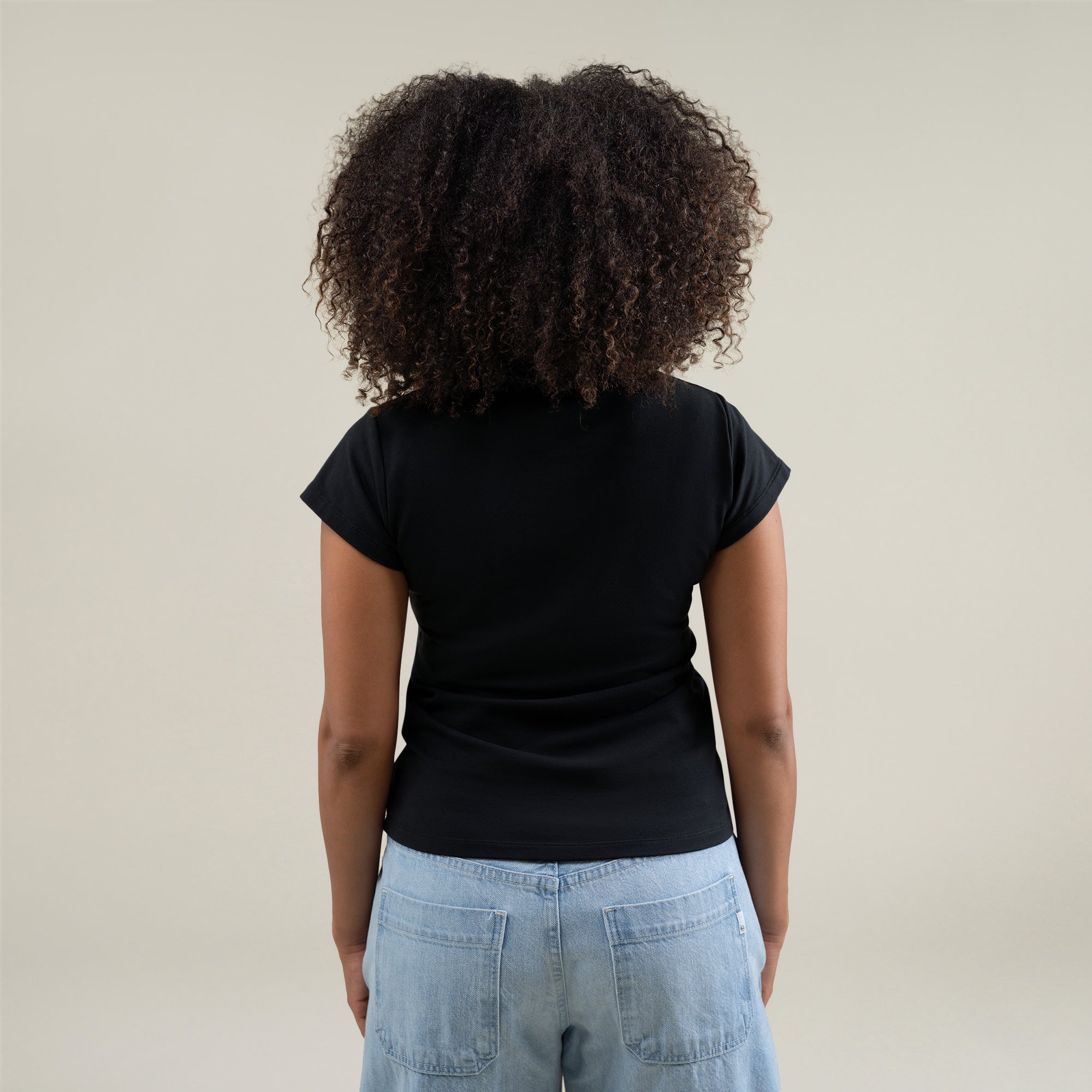Tags:(Medium) Custom t-shirt tee model Melissa in Black