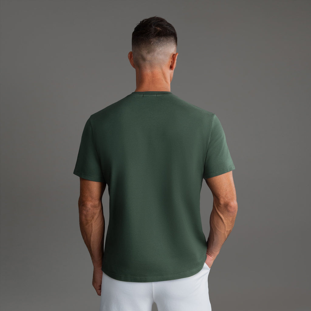Tags:(6'0" - 180 lbs|Large) custom t-shirt tee model Tyler in Moss