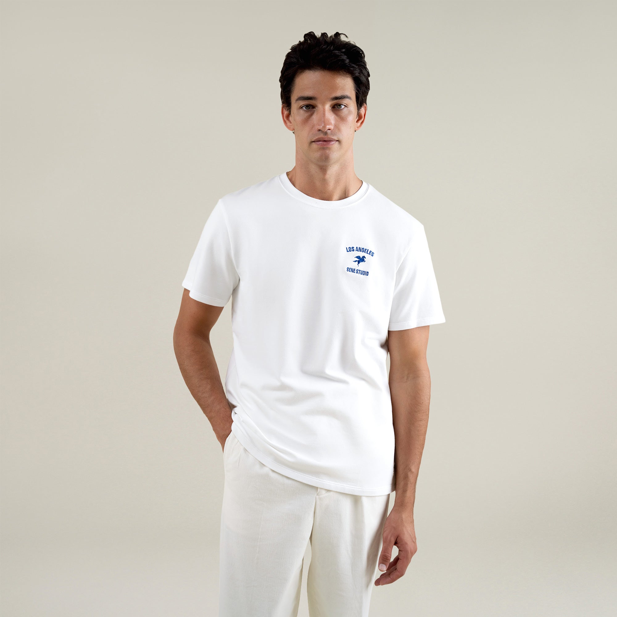 Tags:(Large | 6'1" - 165) custom t-shirt tee model Jessey in White