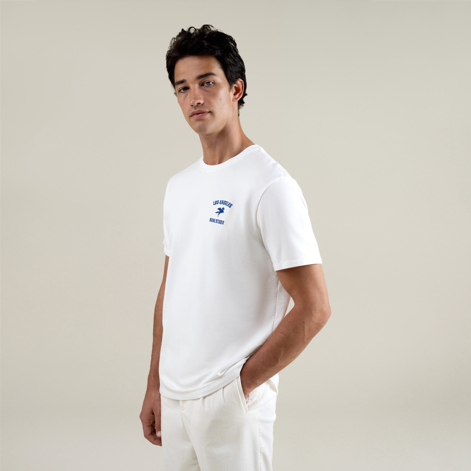 Tags:(Large | 6'1" - 165) custom t-shirt tee model Jessey in White