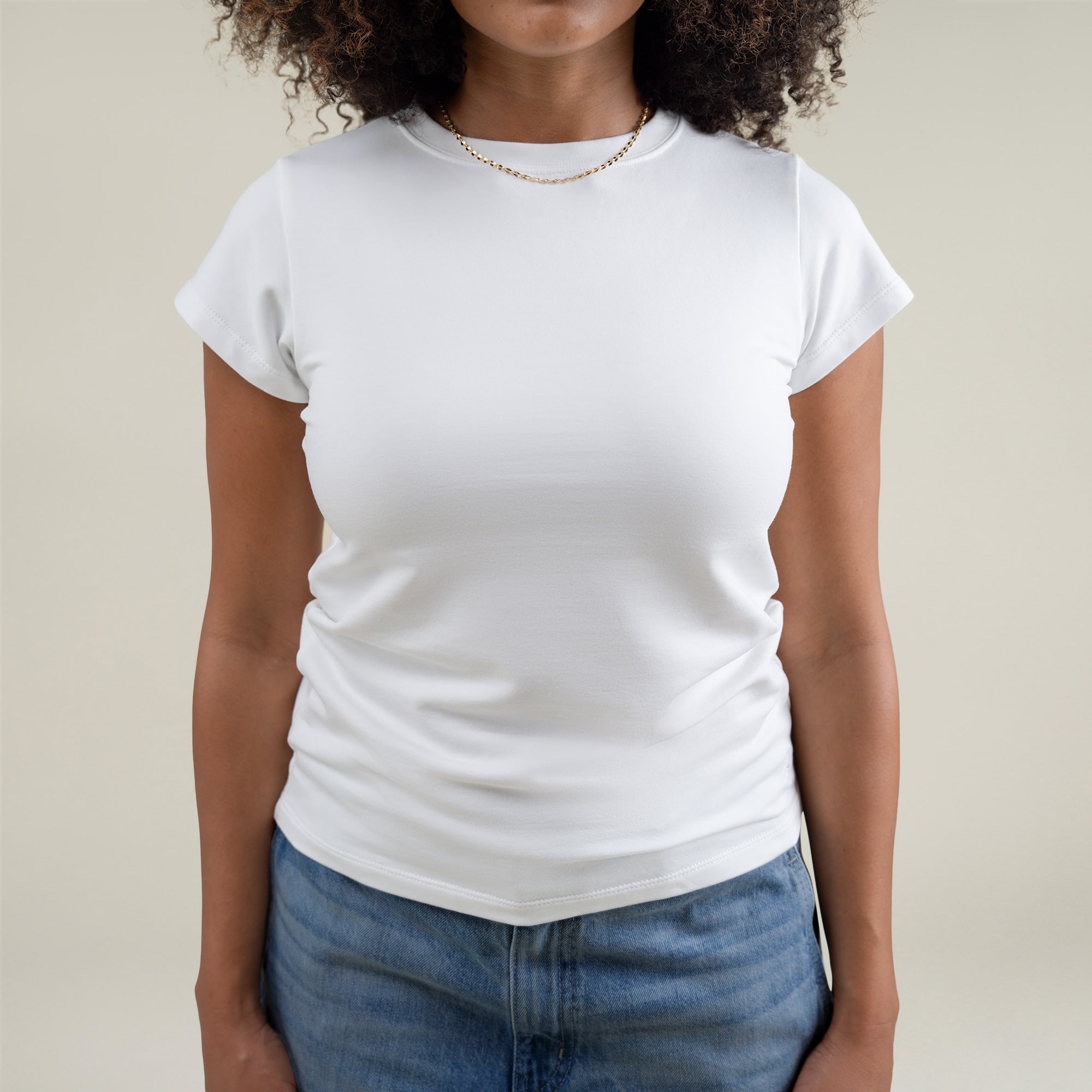 Tags:(Large) Custom t-shirt tee model Melissa in White