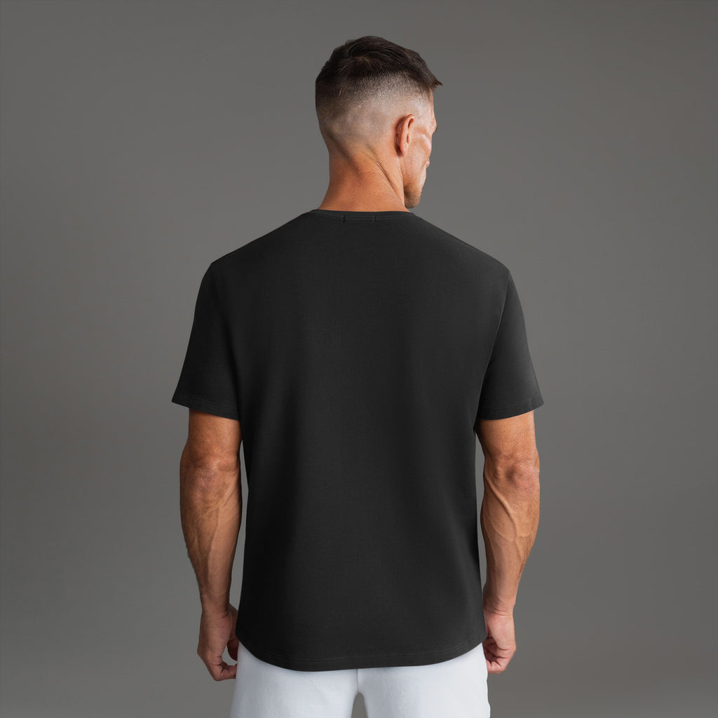 Tags:(6'0" - 180 lbs|Large) custom t-shirt tee model Tyler in Black