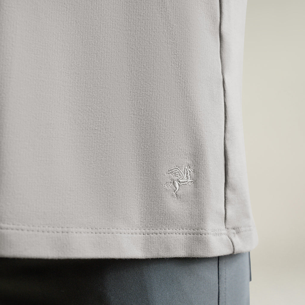 Tags:(6'1" - 165 lbs|Large) Custom t-shirt tee model Jessey in Frost Gray