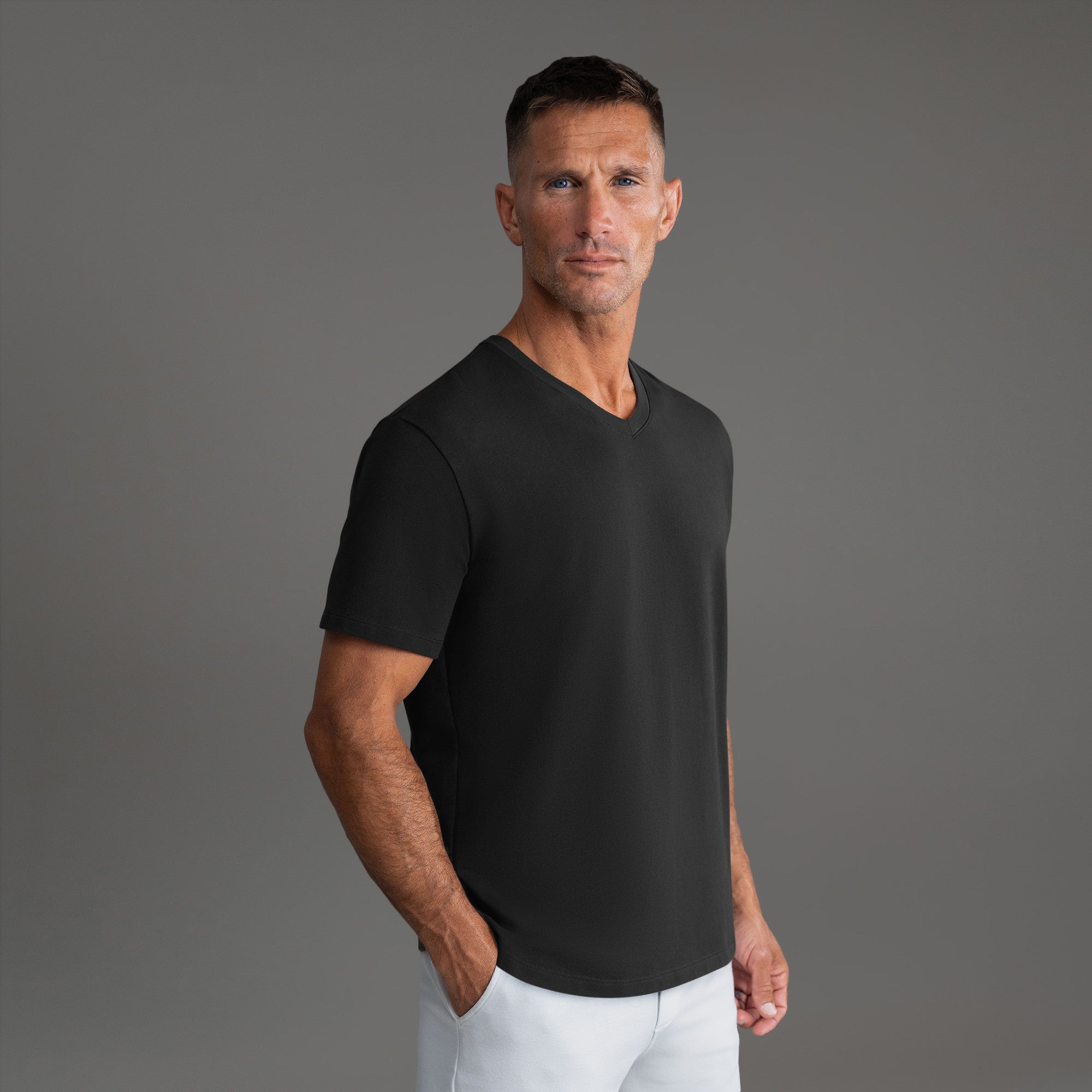 A/W2002 Y’s for men - V-Neck L/S Top Cumulus V-Neck T-Shirt (Men) – Sene