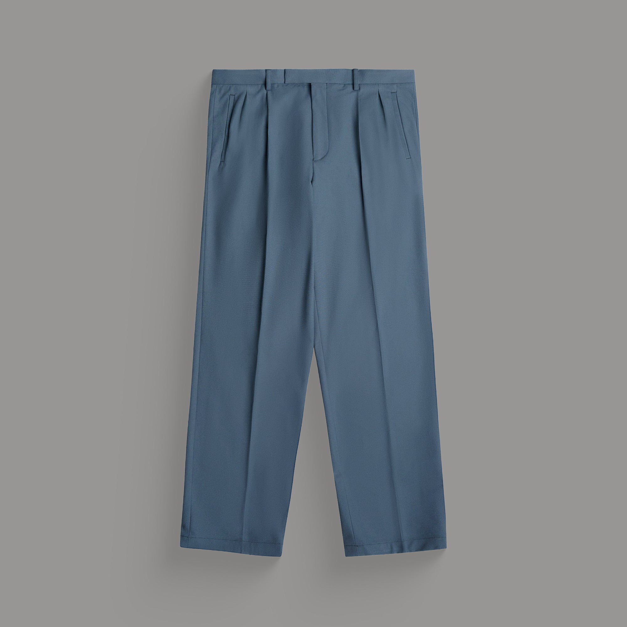 bespoke custom trousers pant chino performance technical model Tyler in Smoke Blue