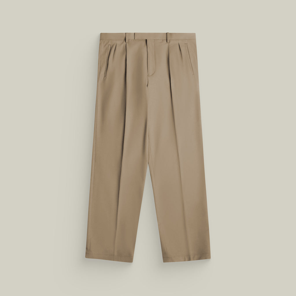 Tags:(6'1"|165) Custom Peak Lapel Tuxedo model Jessey in Warm Khaki