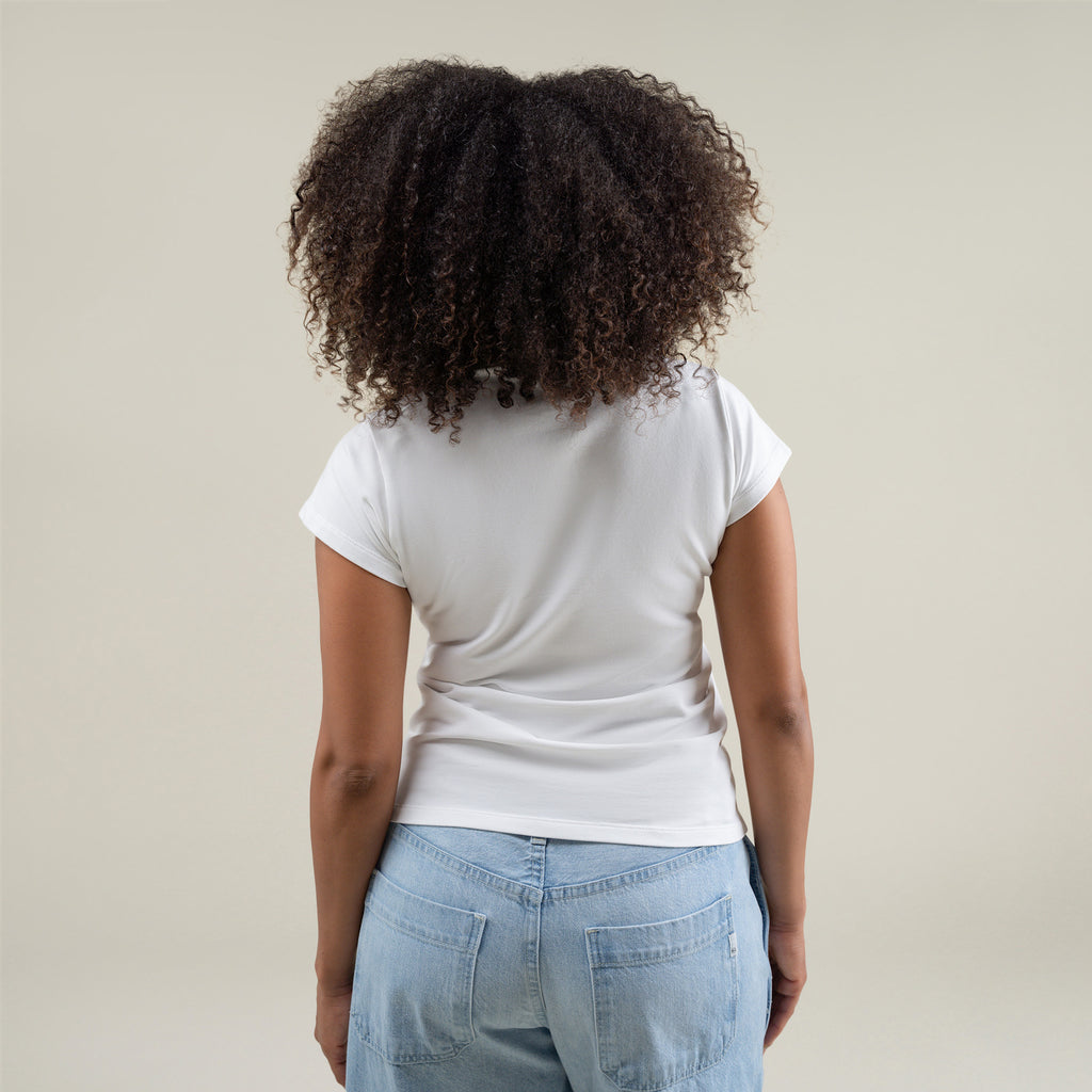 Tags:(Medium) Custom t-shirt tee model Melissa in White
