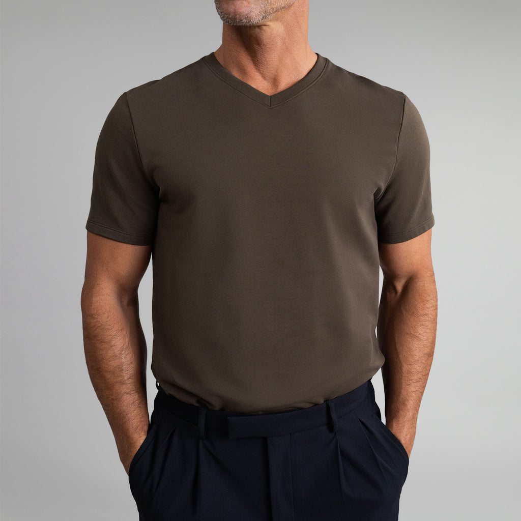 Tags:(6'0" - 180 lbs|Large) custom t-shirt tee model Tyler in Umber