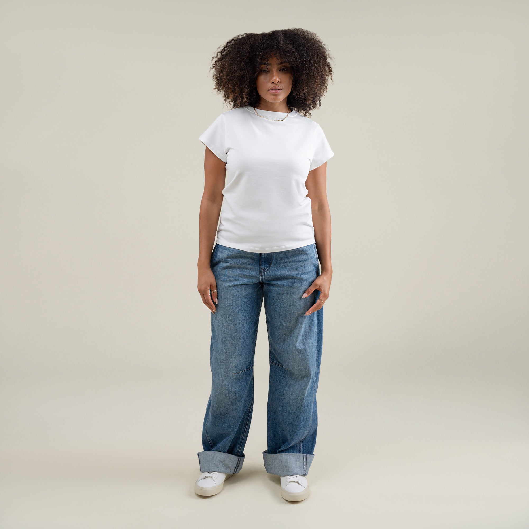 Tags:(Large) Custom t-shirt tee model Melissa in White