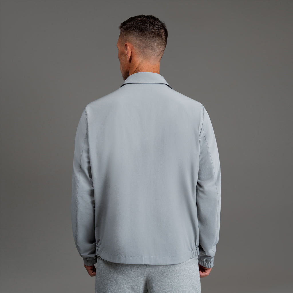 men's custom zip up jacket model Tyler in Light Gray
