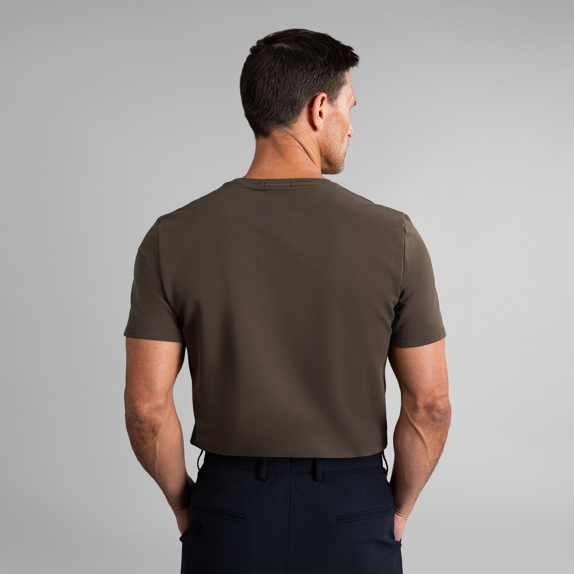 Tags:(6'0" - 180 lbs|Large) custom t-shirt tee model Tyler in Umber